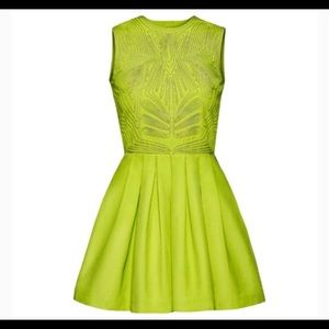 H&M Green pleated dress from Conscious Glamour